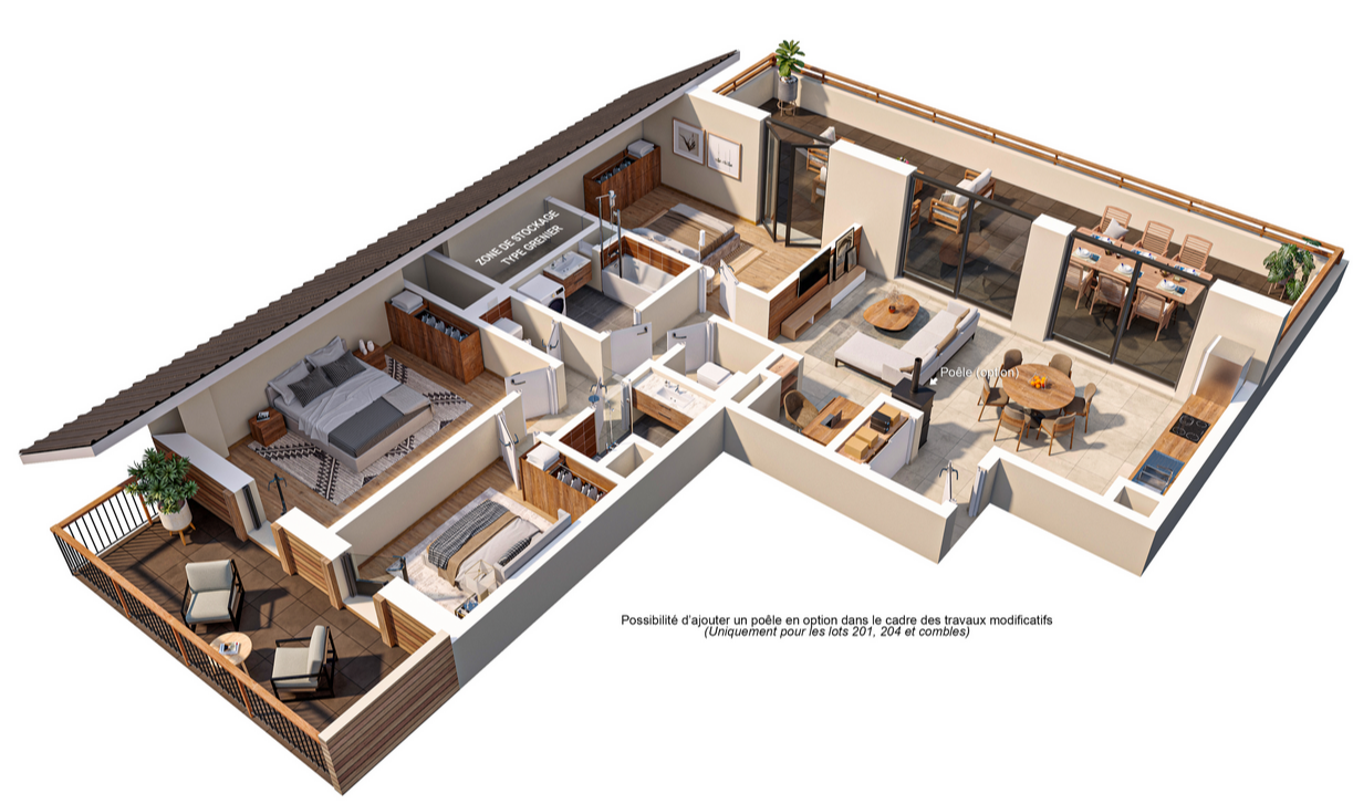 Chalet Varoche - Plan 3D